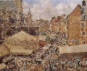 Camille Pissarro morning market France oil painting artist